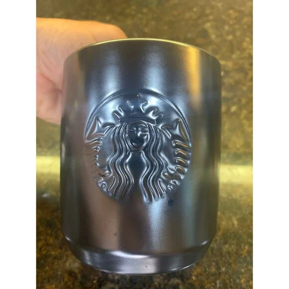 Starbucks 2020 Iridescent Blue Double Wall Short Tumbler 8 OZ - EUC - Picture 3 of 5